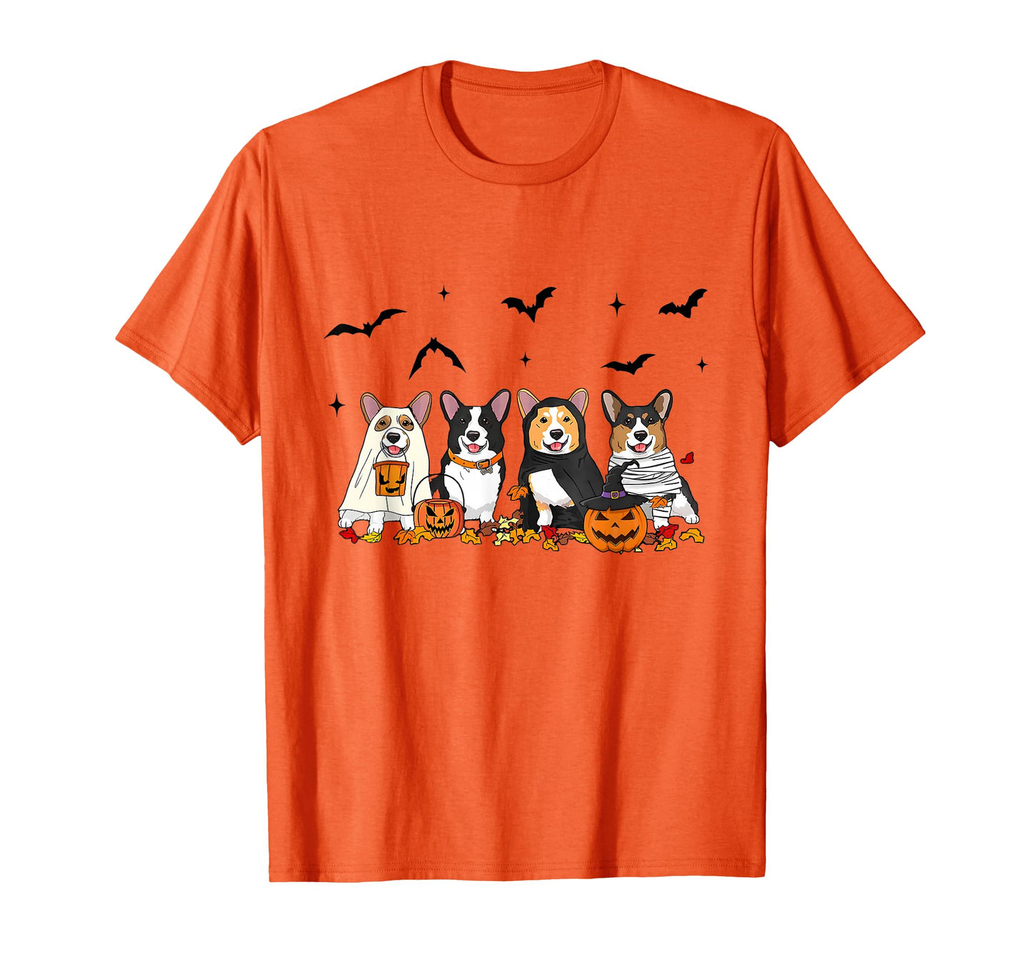 Witch Corgi Halloween Pumpkin Corgi Fall Vibes Corgi Dog Mom T-Shirt