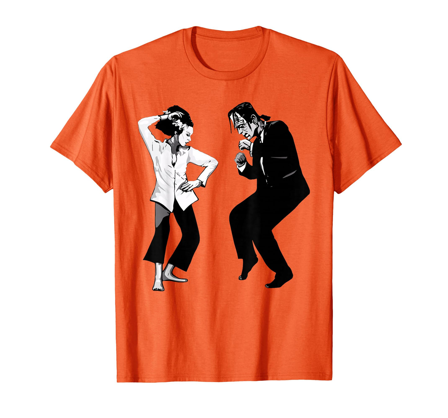 Retro Funny Frankenstein Monster and Bride Dancing Halloween T-Shirt