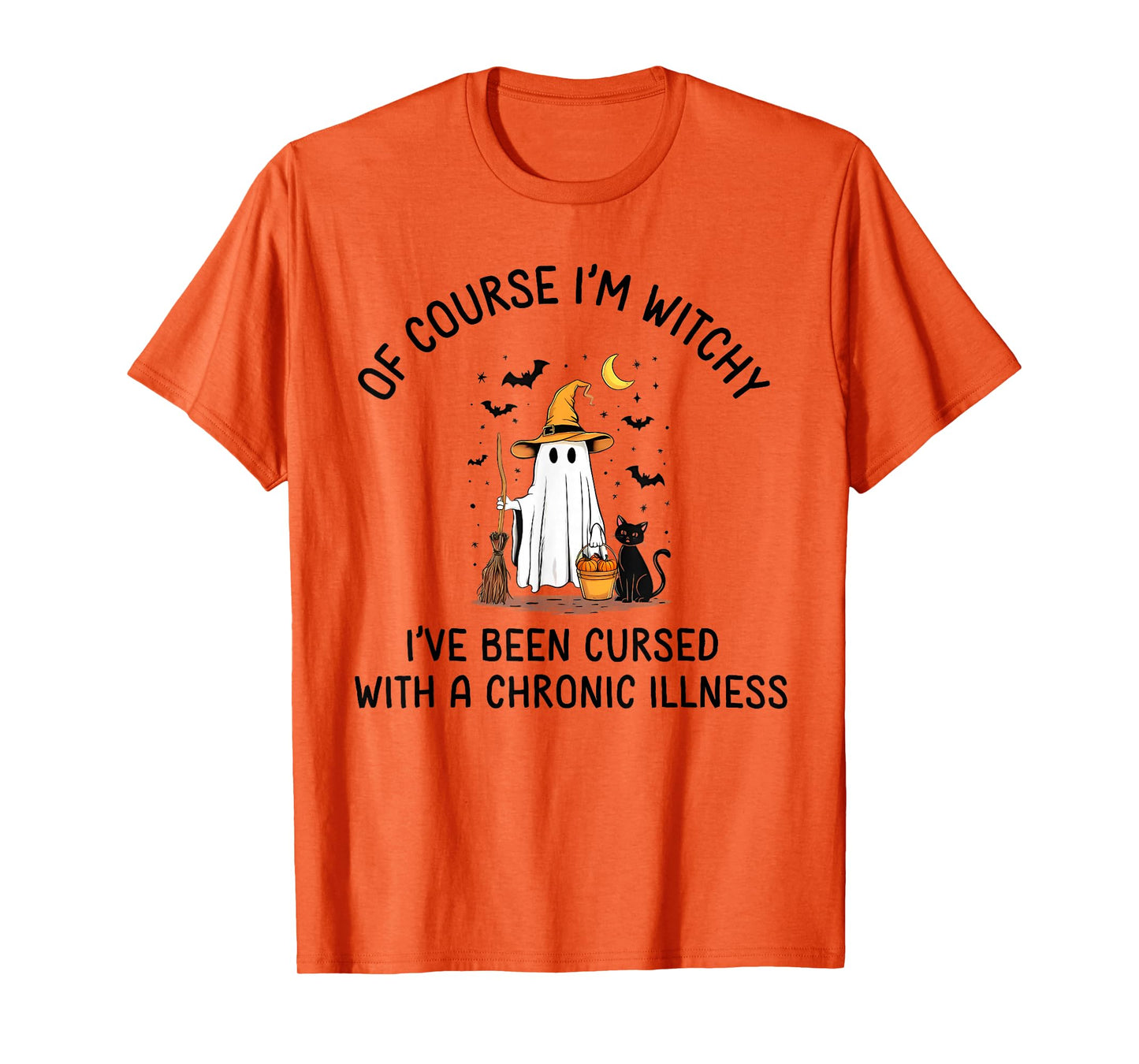 of Course I'm Witchy I've Been Cursed with Halloween Design T-Shirt