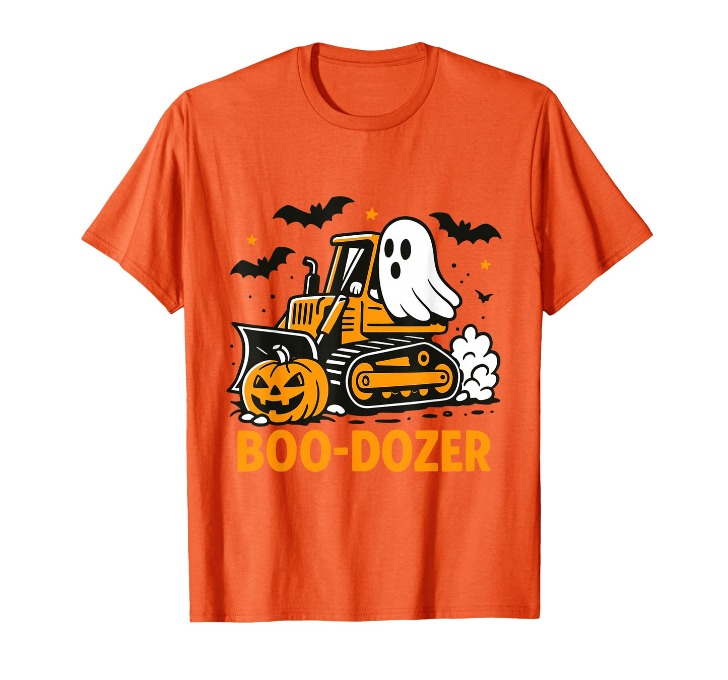Funny Halloween Boo-Dozer Ghost Trucks Costume Party Kids T-Shirt