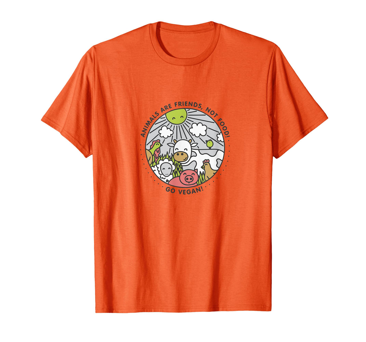 Animals Are Friends Not Food T-Shirt Vegan Shirt T-Shirt