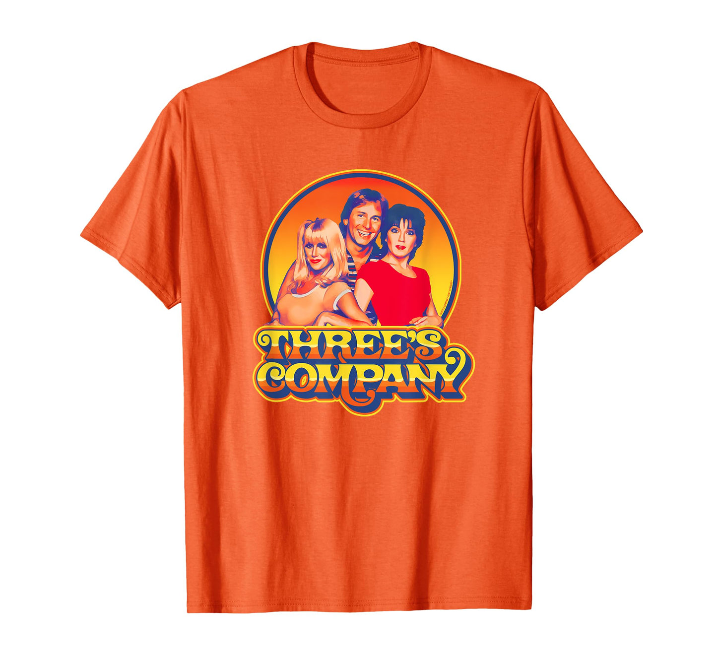 Three's Company 1980's Sunset Retro Jack Jan & Chrissy T-Shirt