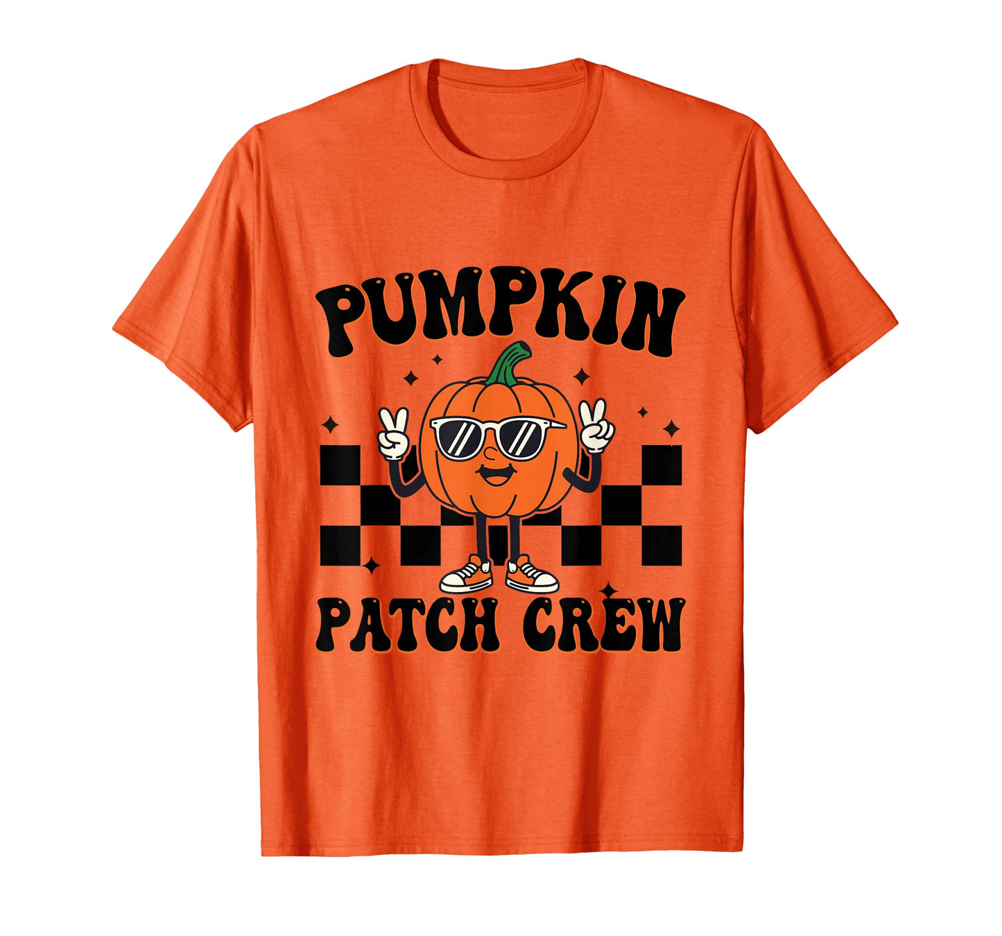 Pumpkin Patch Crew Matching Family Halloween Groovy T-Shirt