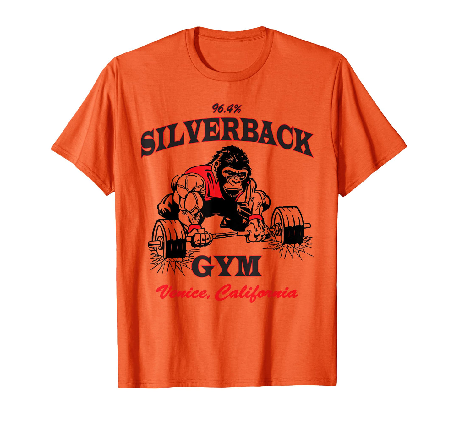 96.4% Silverback gym apparel, body building, gym Venice retr T-Shirt