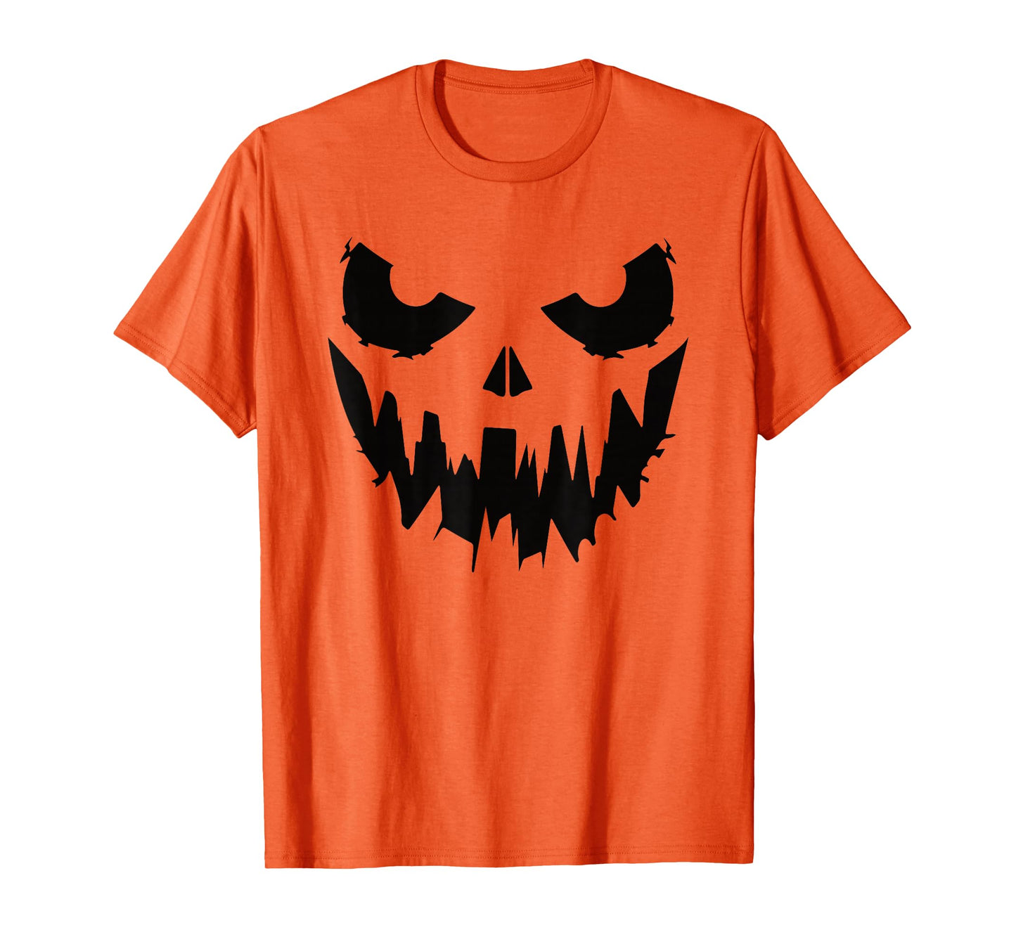 Scary Pumpkin Face Jack O Lantern Halloween Men Women Kids T-Shirt
