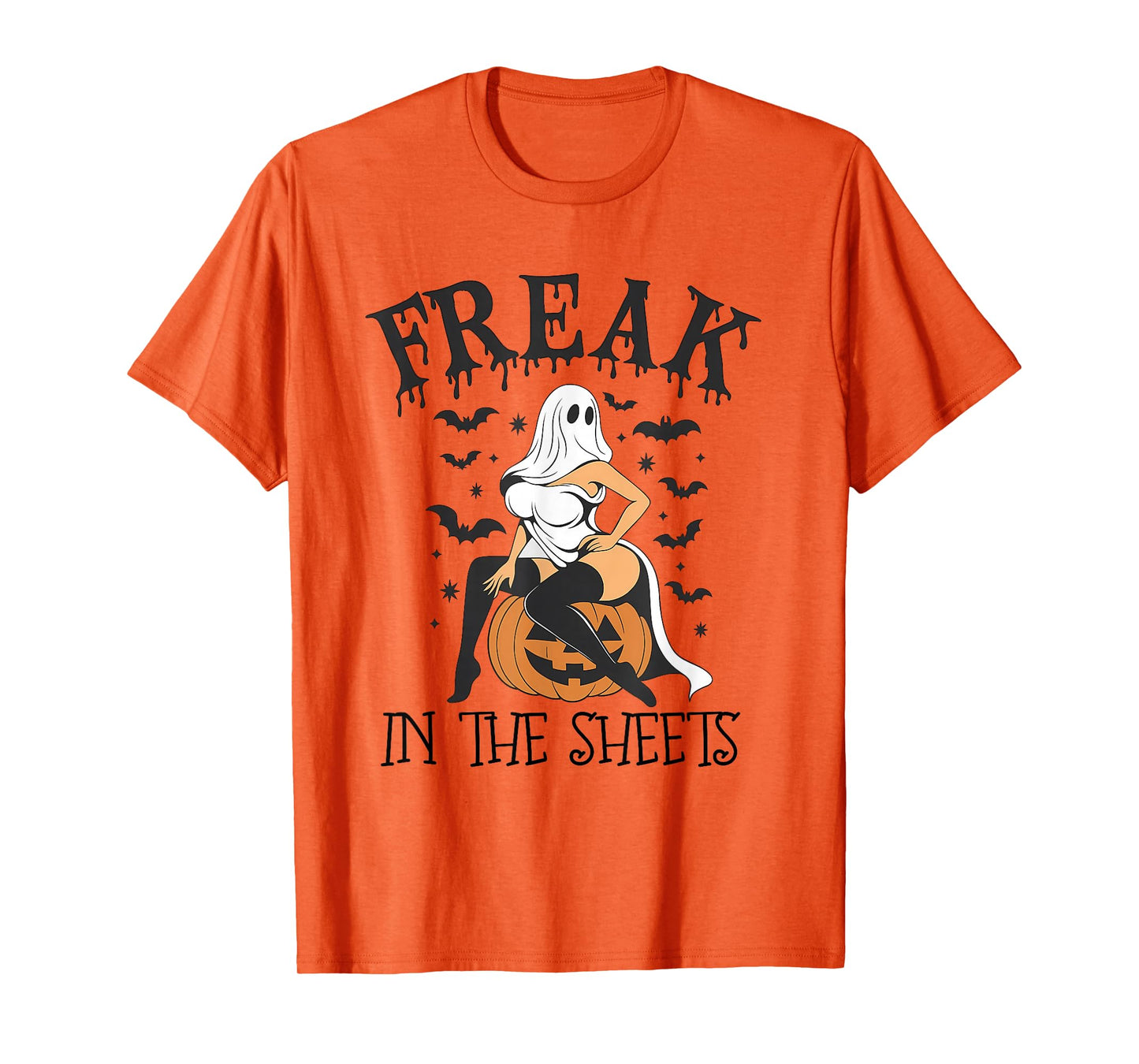 Halloween Freak in The Sheets, Ghost Girl Spooky Season Tee T-Shirt