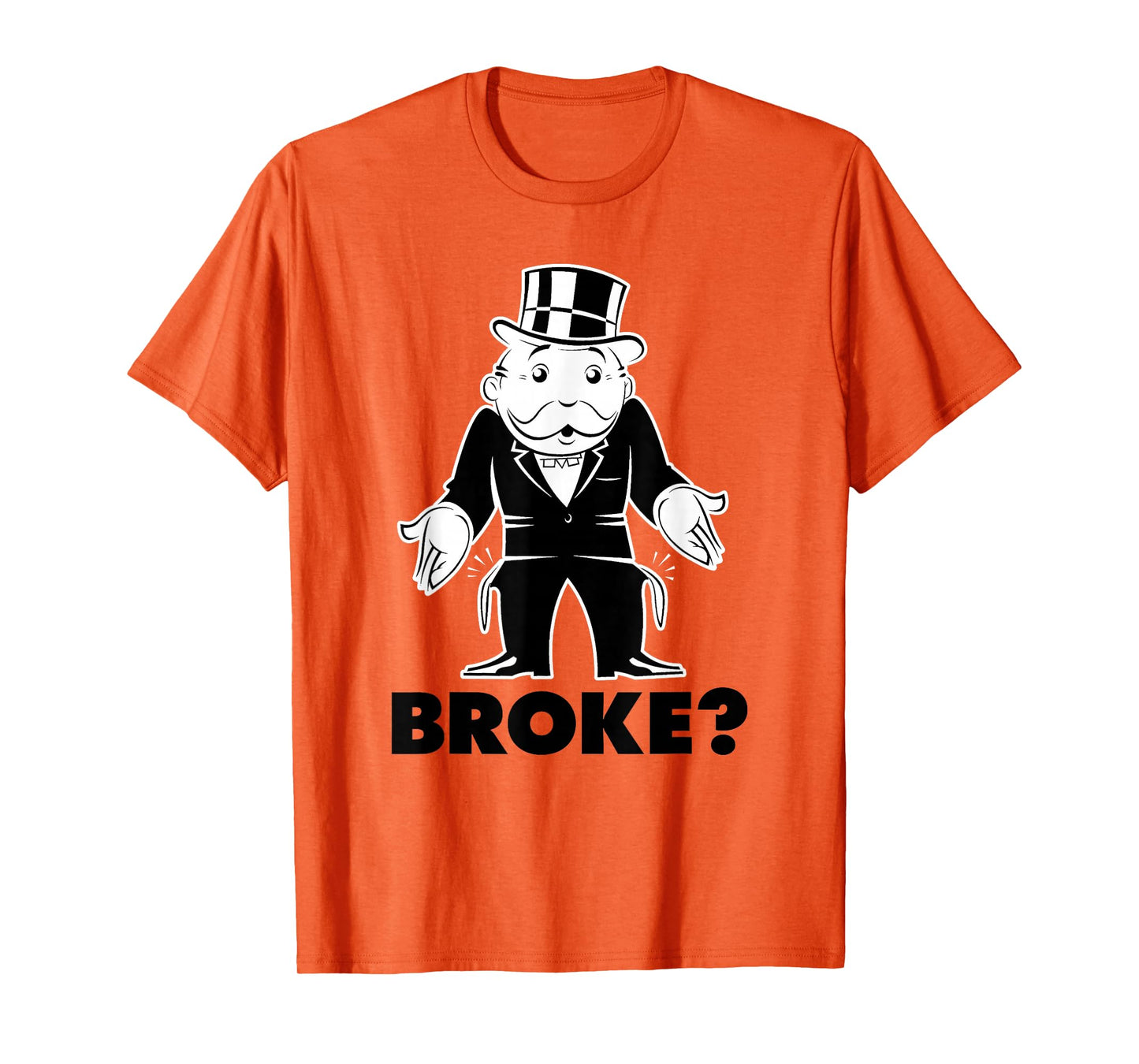 Monopoly Mr. Monopoly Broke? Classic Funny Logo T-Shirt