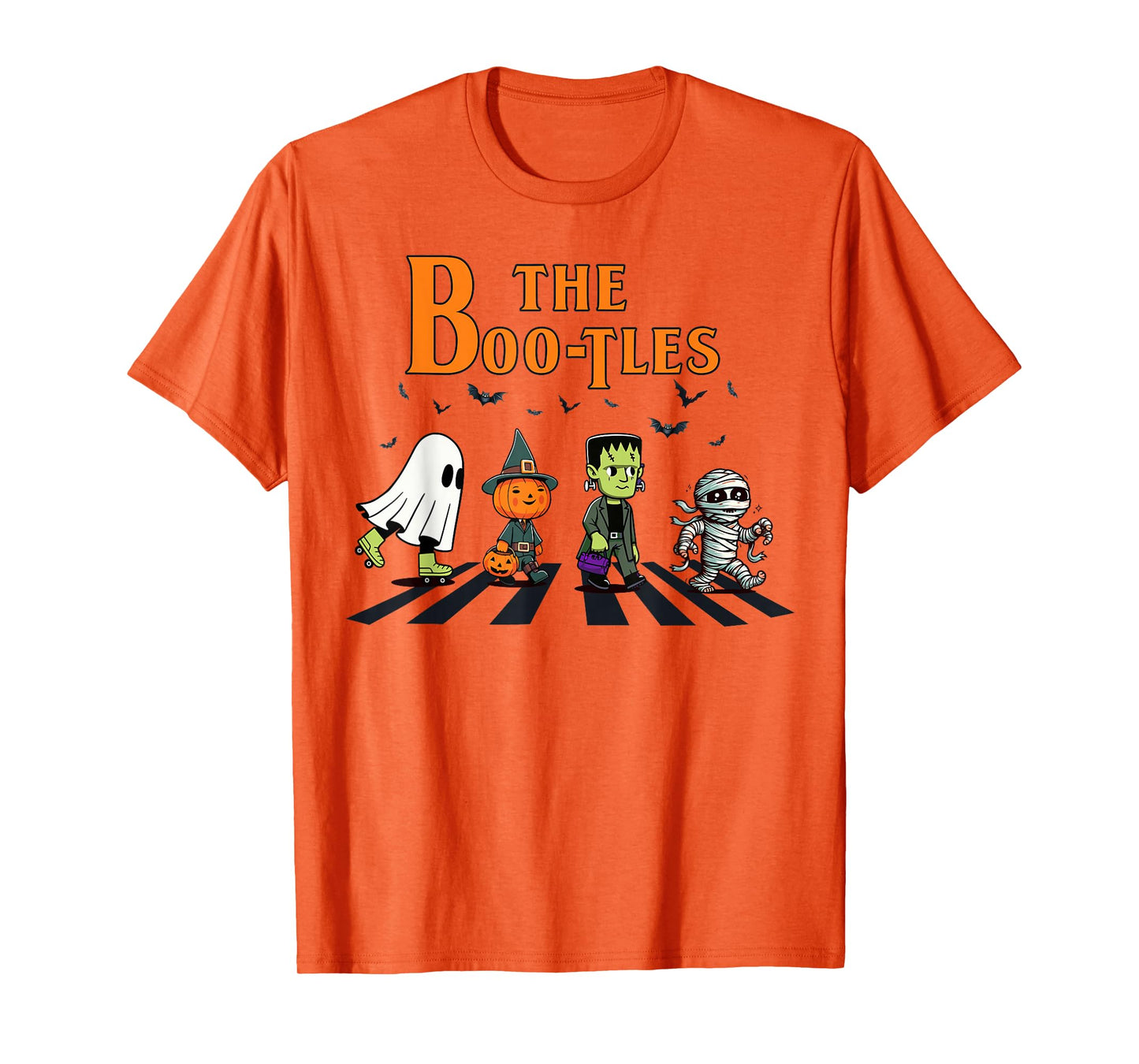 The Boo-Tles Halloween Pumpkin Mummy Ghost Frankenstein T-Shirt