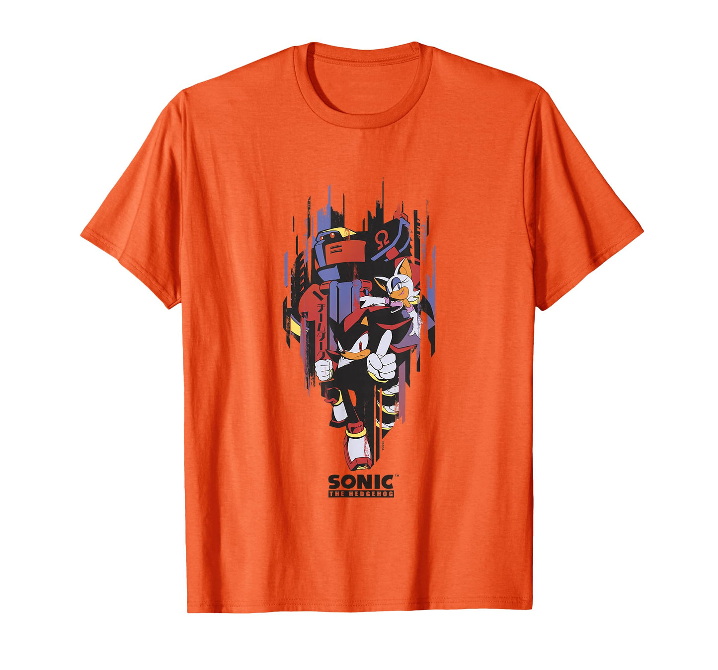 Sonic The Hedgehog Omega Rouge & Shadow Teamup T-Shirt