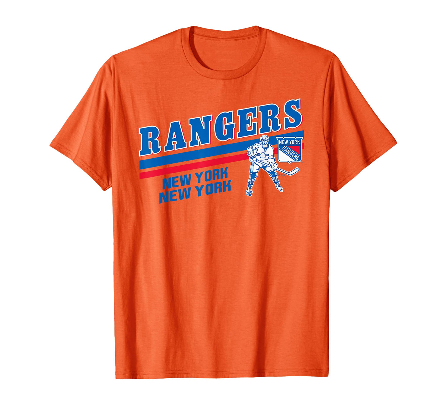 New York Rangers Officially Licensed Grey T-Shirt, Small, Unisex-Adults, NHL Fans, Short Sleeve, Modern, Crew Neck, Polyester