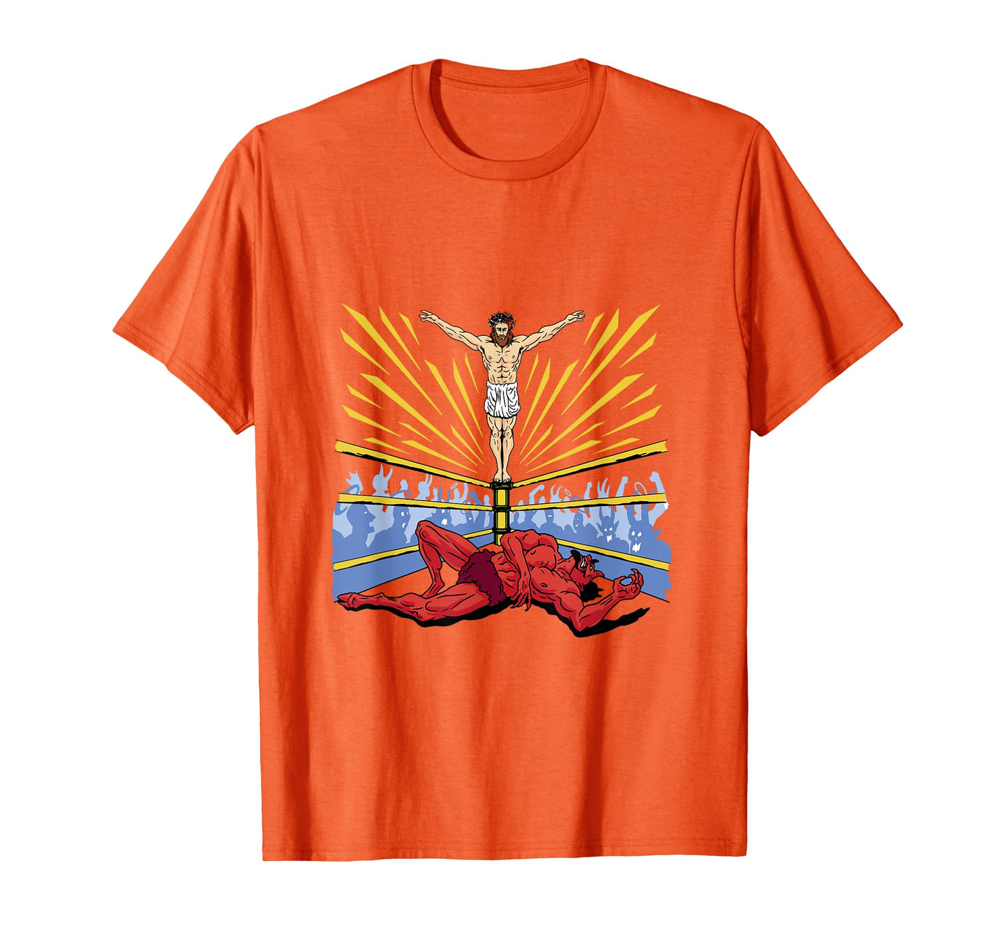 Jesus Wrestling Satan T-Shirt
