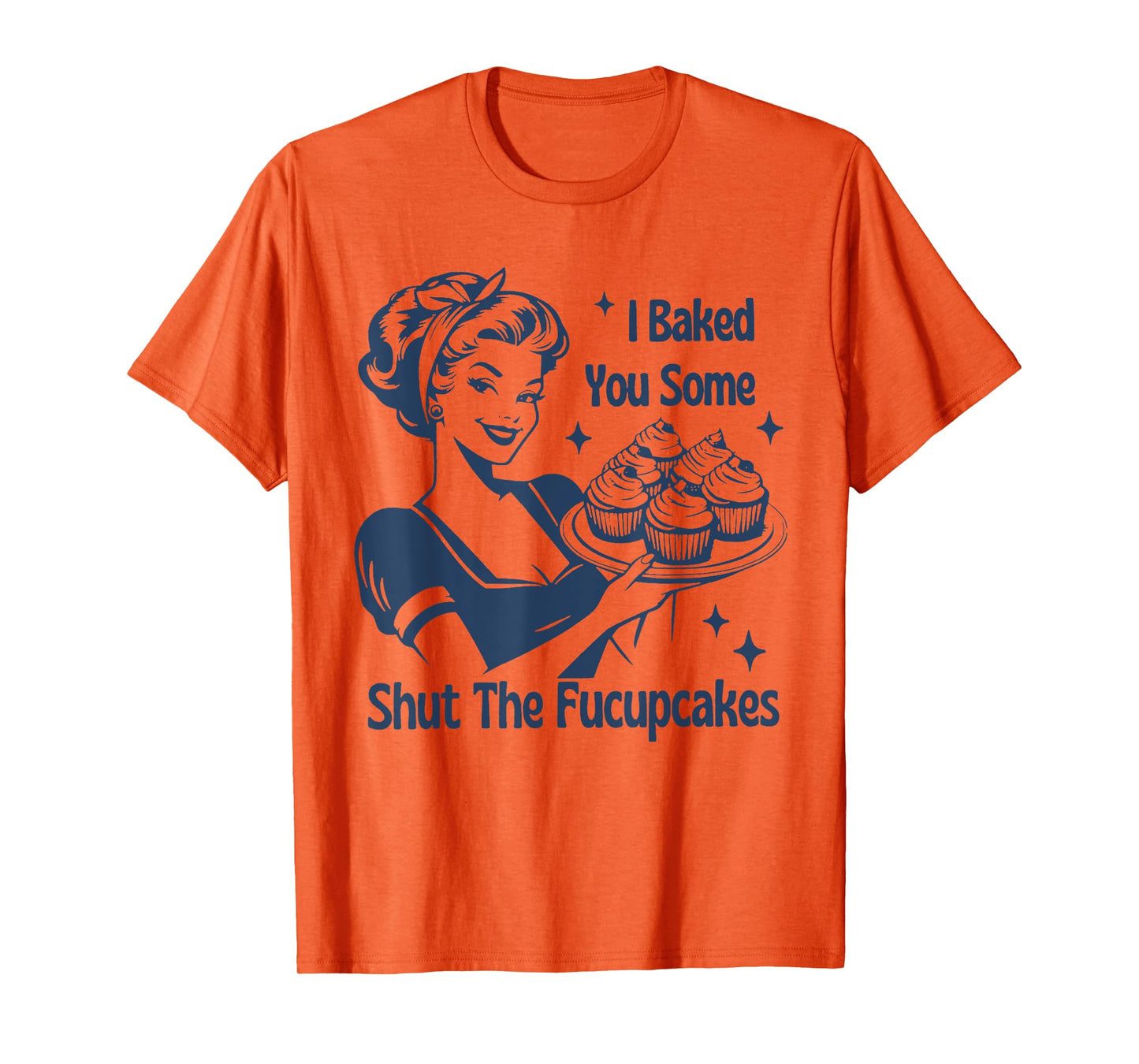 Funny Baking Tee Shut The Cupcakes Retro Baker T-Shirt
