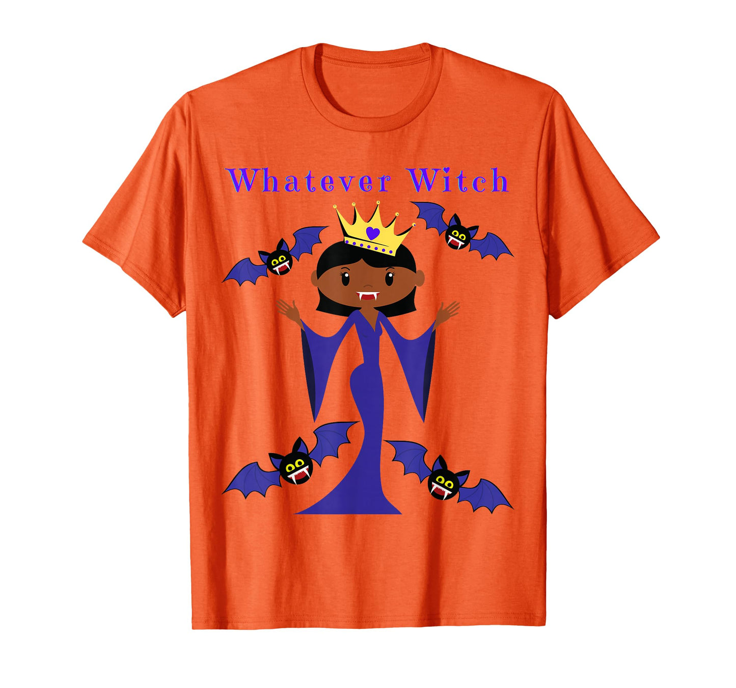 Funny Halloween Melanin Vampire Queen Black Whatever Witch T-Shirt