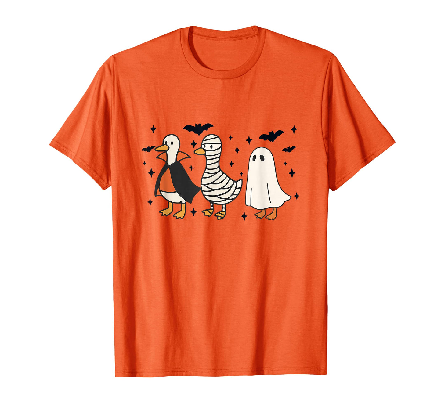 Spooky Goose Halloween Goose Witch Ghost Silly Goose Farm T-Shirt