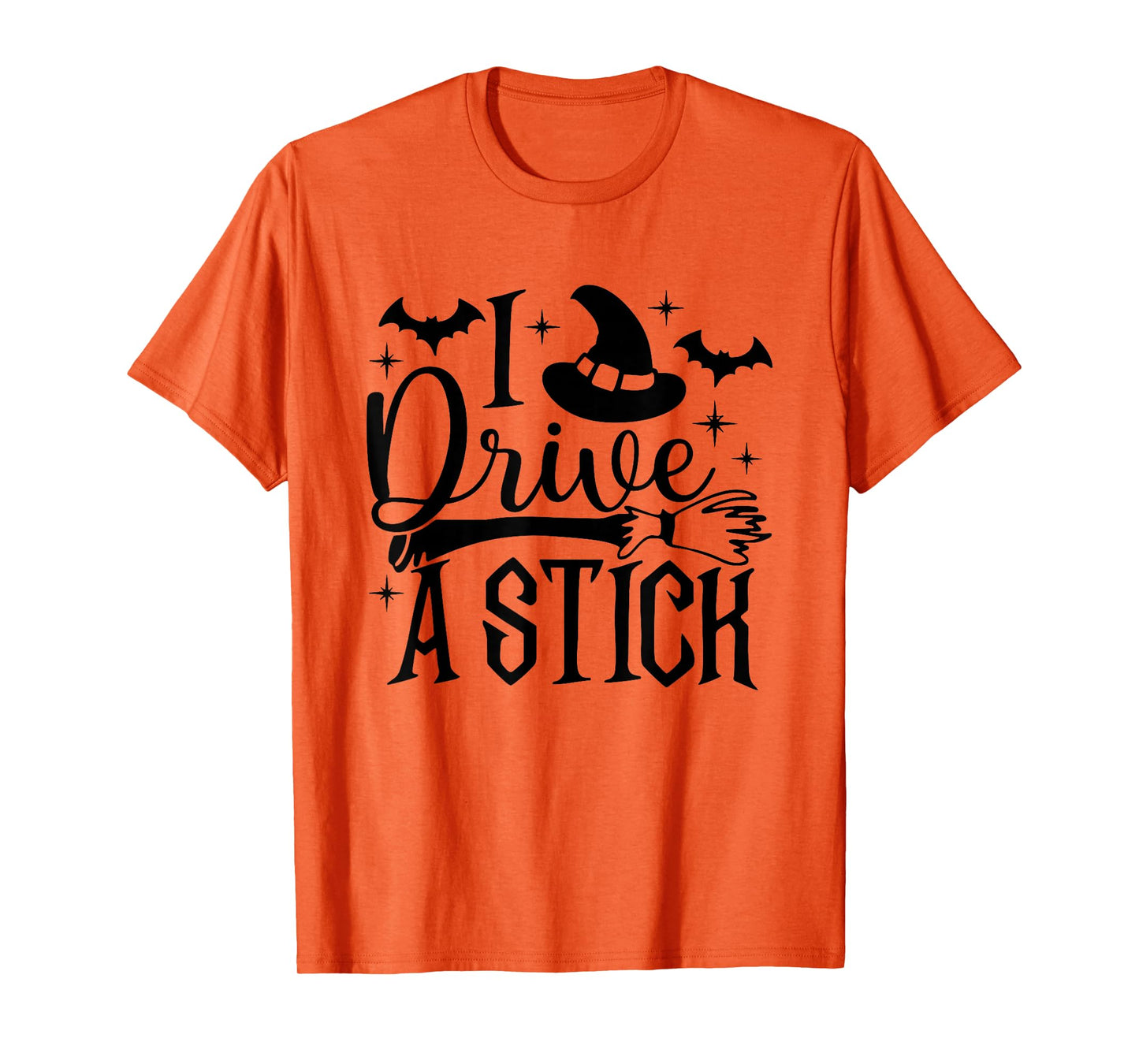 I Can Drive A Stick Halloween Witch Broom Witch Spooky T-Shirt