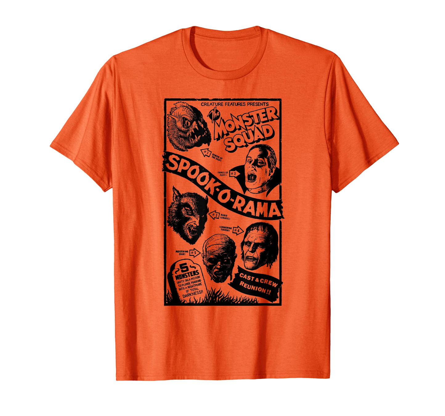 Vintage Halloween Spook-O-Rama Horror Show Monster Squad T-Shirt