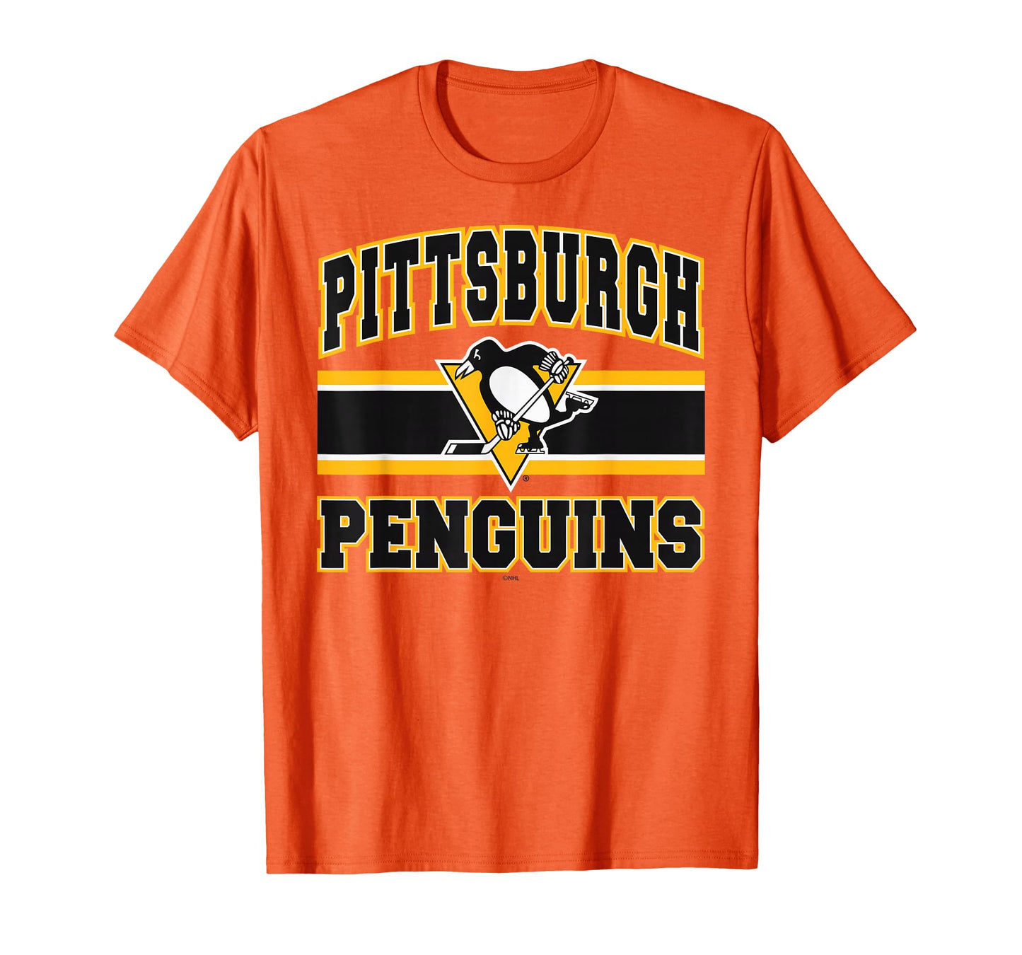 Pittsburgh Penguins Stripe Gray Officially Licensed T-Shirt