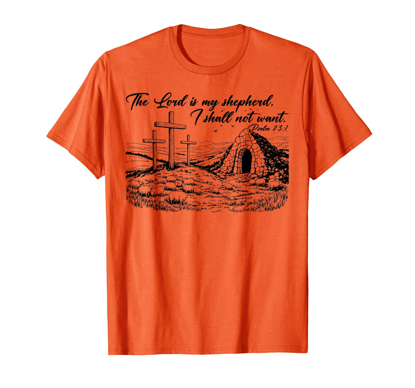 The Lord Is My Shepherd Jesus Christian Sheep Happy Easter T-Shirt