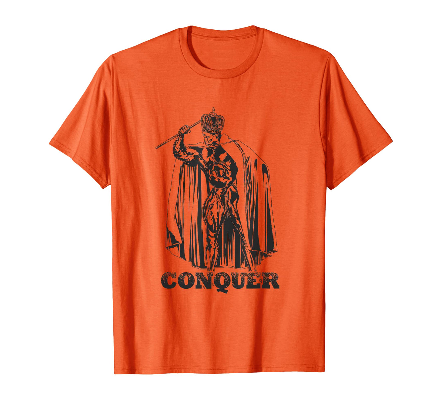 Bodybuilding Gym Workout Lift Motivational Gifts Conquer, Ronnie Coleman Mr. Olympia Unisex-Adults T-Shirt Grey Small Classic Fit Short Sleeve T-Shirt