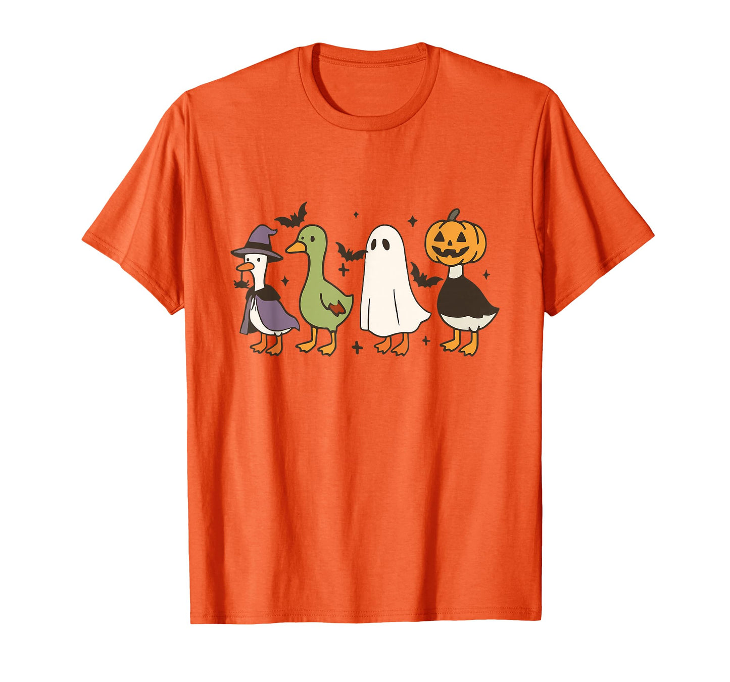 Spooky Goose Halloween Goose Witch Ghost Silly Goose Farm T-Shirt