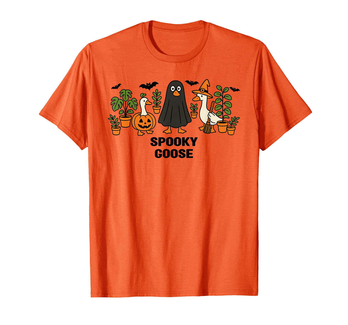Spooky Goose Halloween, Silly Goose Animal Halloween Costume T-Shirt