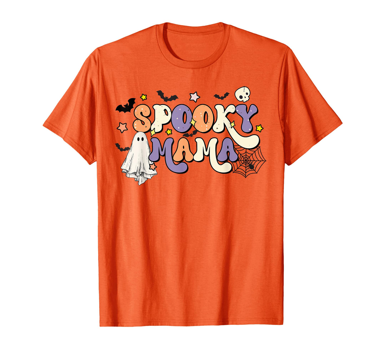 Spooky Mama, Groovy, Cute Matching Mama and Mini Halloween T-Shirt