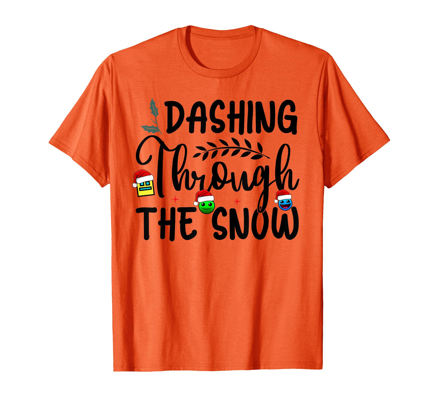 Geometry Dashing Through The Snow Sleep Dash Game Christmas T-Shirt