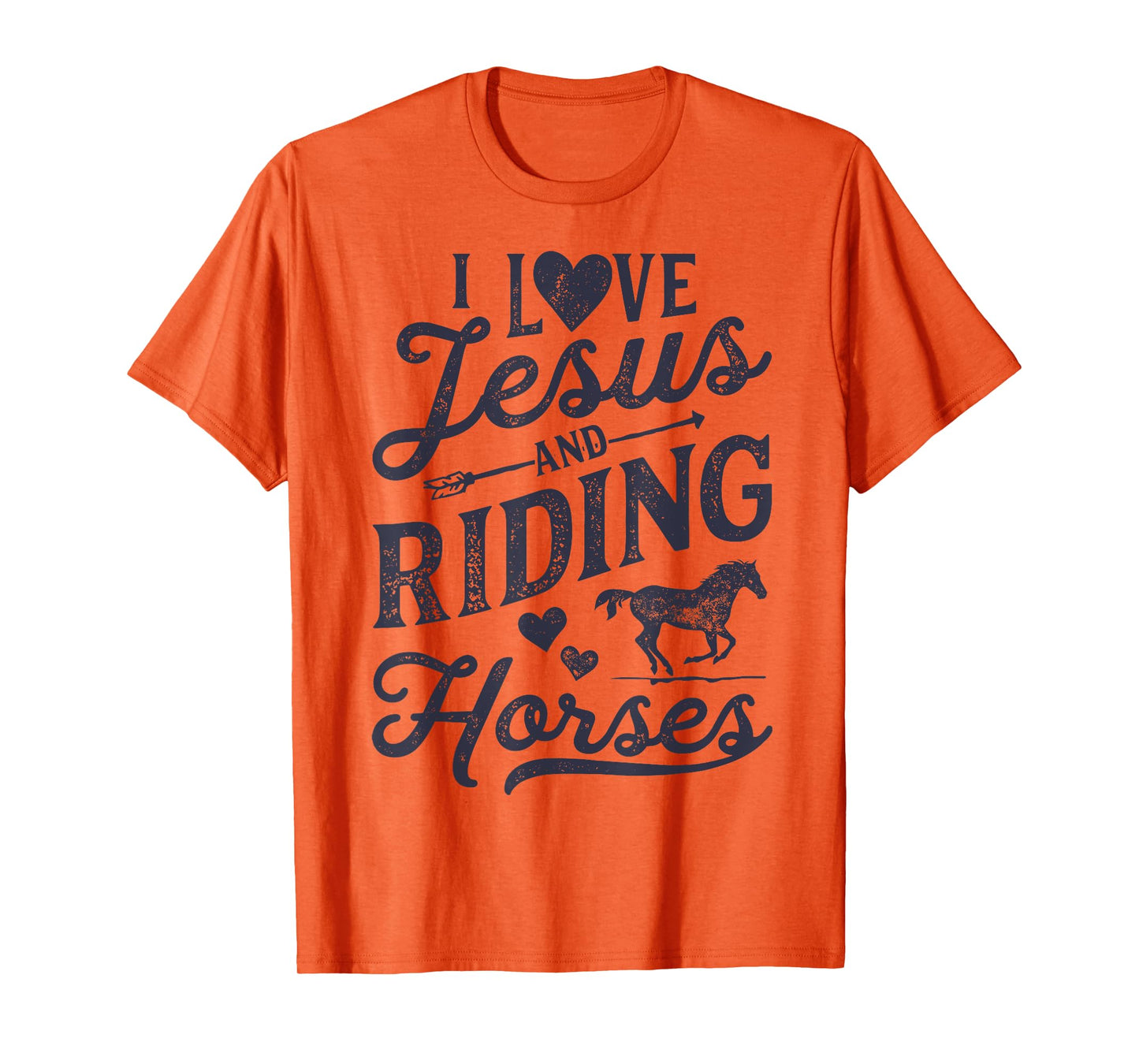 I Love Jesus And Riding Horses Horse Girl Horseback Rider T-Shirt