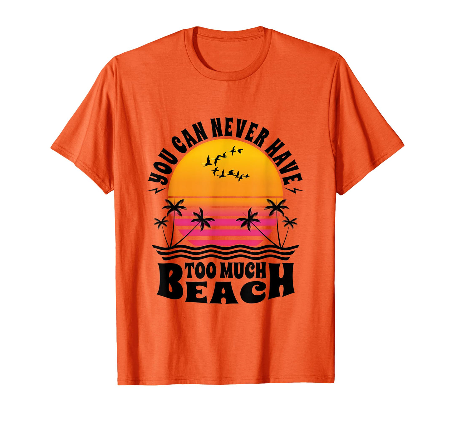 You Can Never Have Too Much Beach Retro Sunset Summer Fun T-Shirt