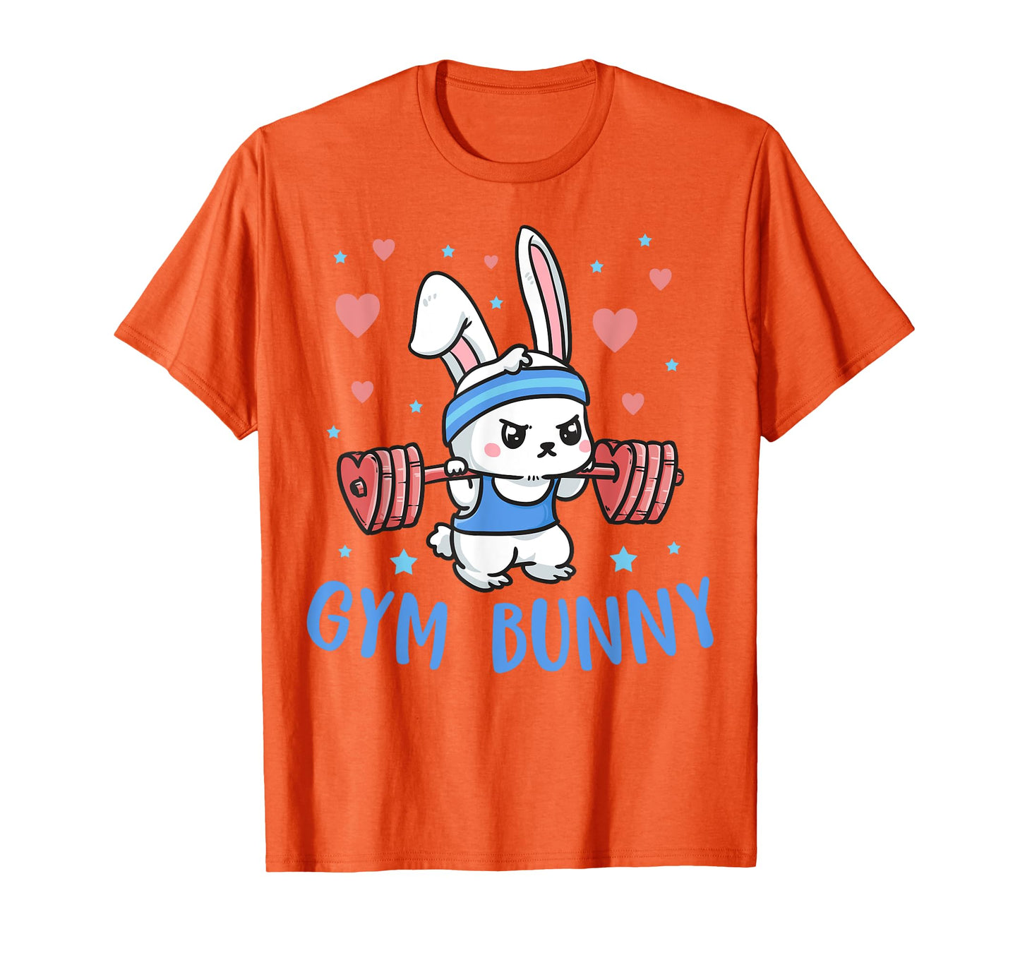 Gym Bunny Hearts Barbell Funny Workout Clothes Lift Weights T-Shirt