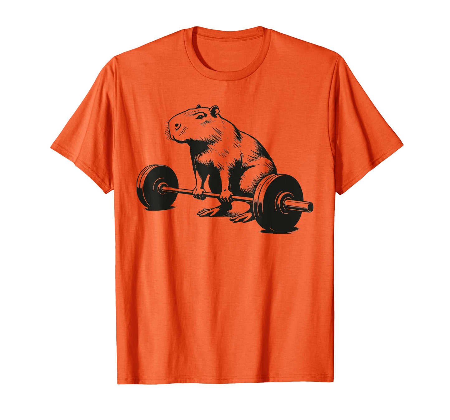 Bodybuilding Gifts Capybara Weightlifting Funny Workout Deadlift Fitness Gym T-Shirt, Small, Grey
