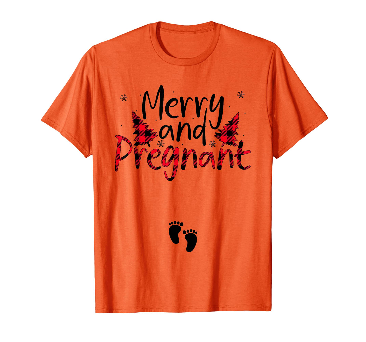 Merry and Pregnant Xmas Pregnancy Announcement Christmas T-Shirt