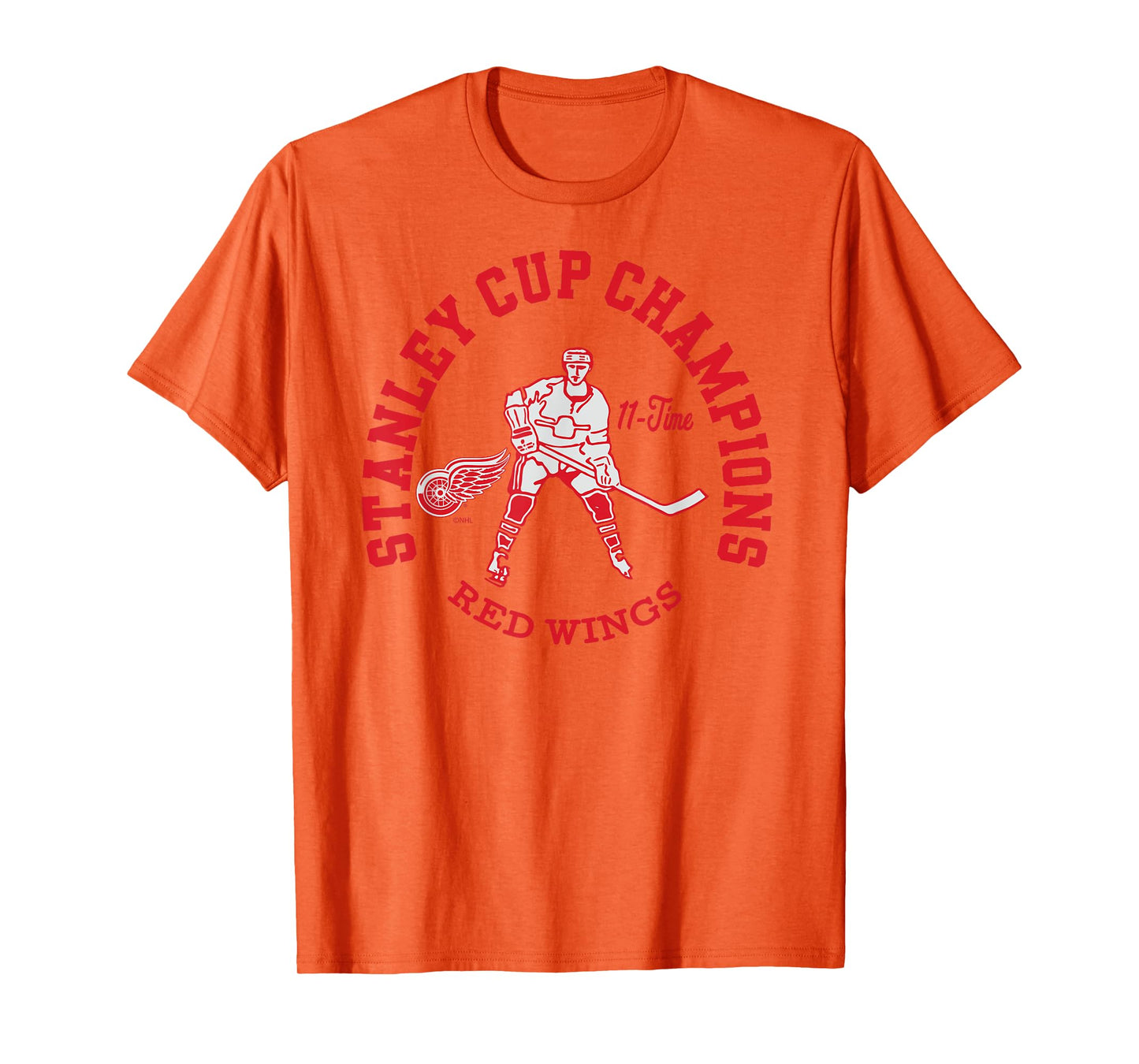 Detroit Red Wings Stanley Cup Champions 11-Time Logo T-Shirt