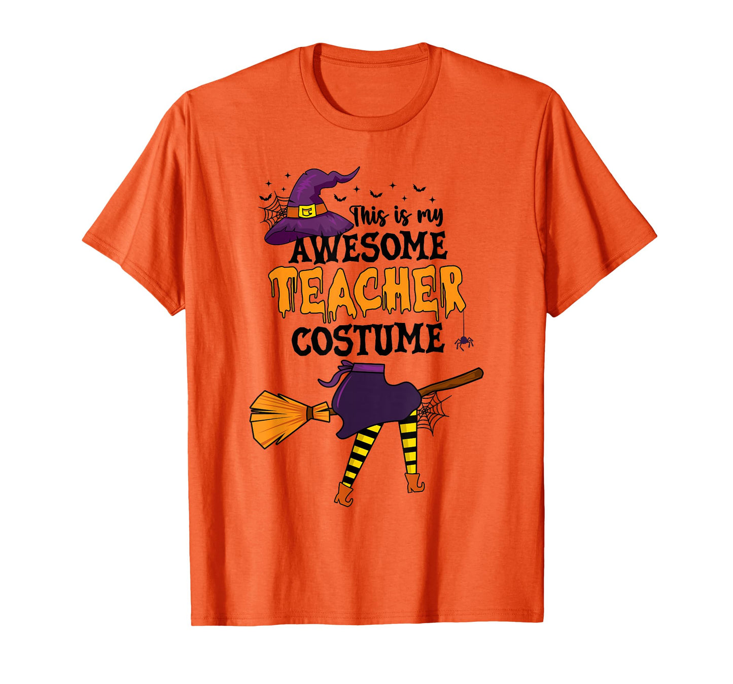 This is My Awesome Teacher Costume Halloween Funny Witch T-Shirt