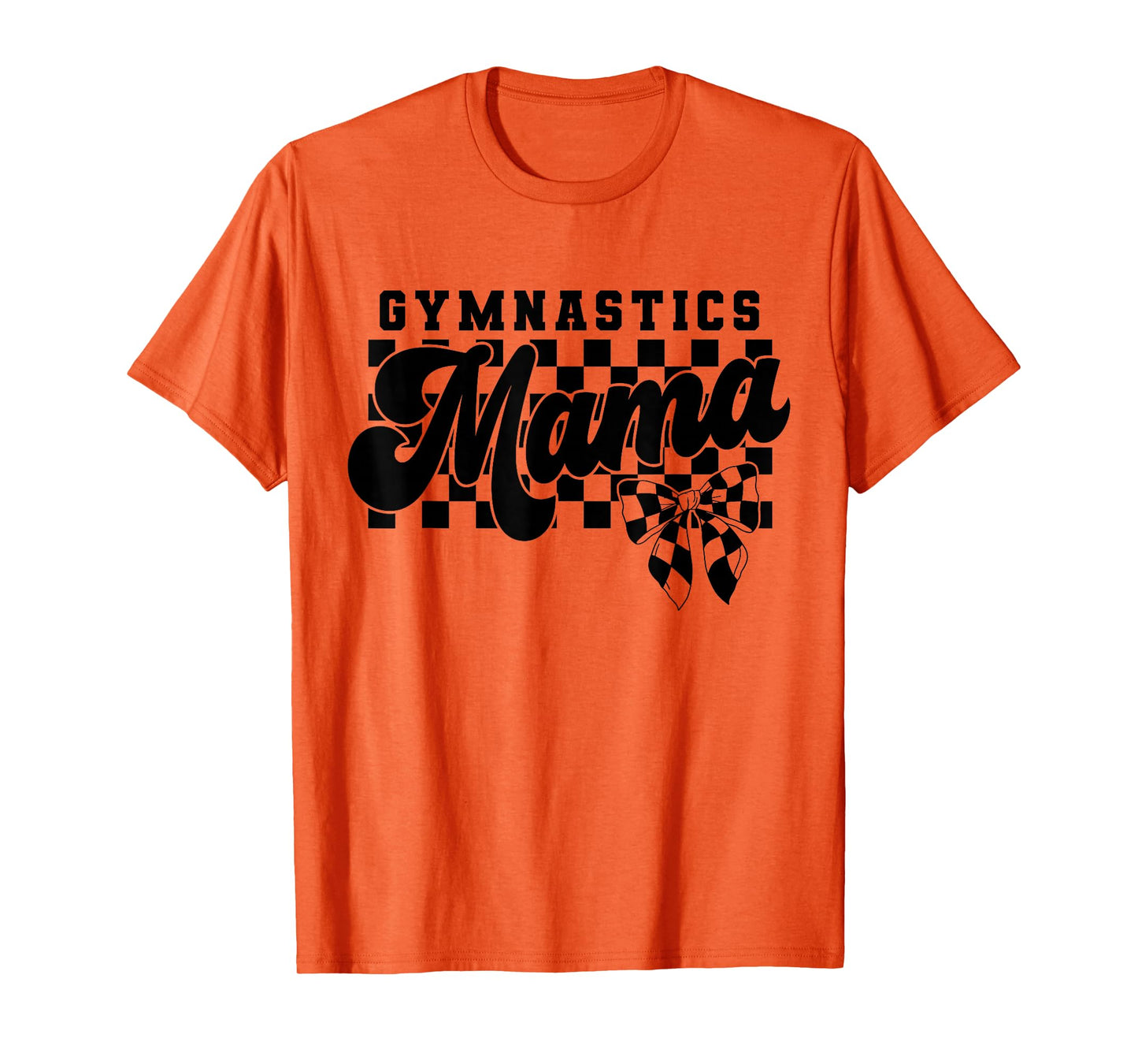 Retro Checkered Gymnastics Mama Mothers Day Gymnastics Mom T-Shirt