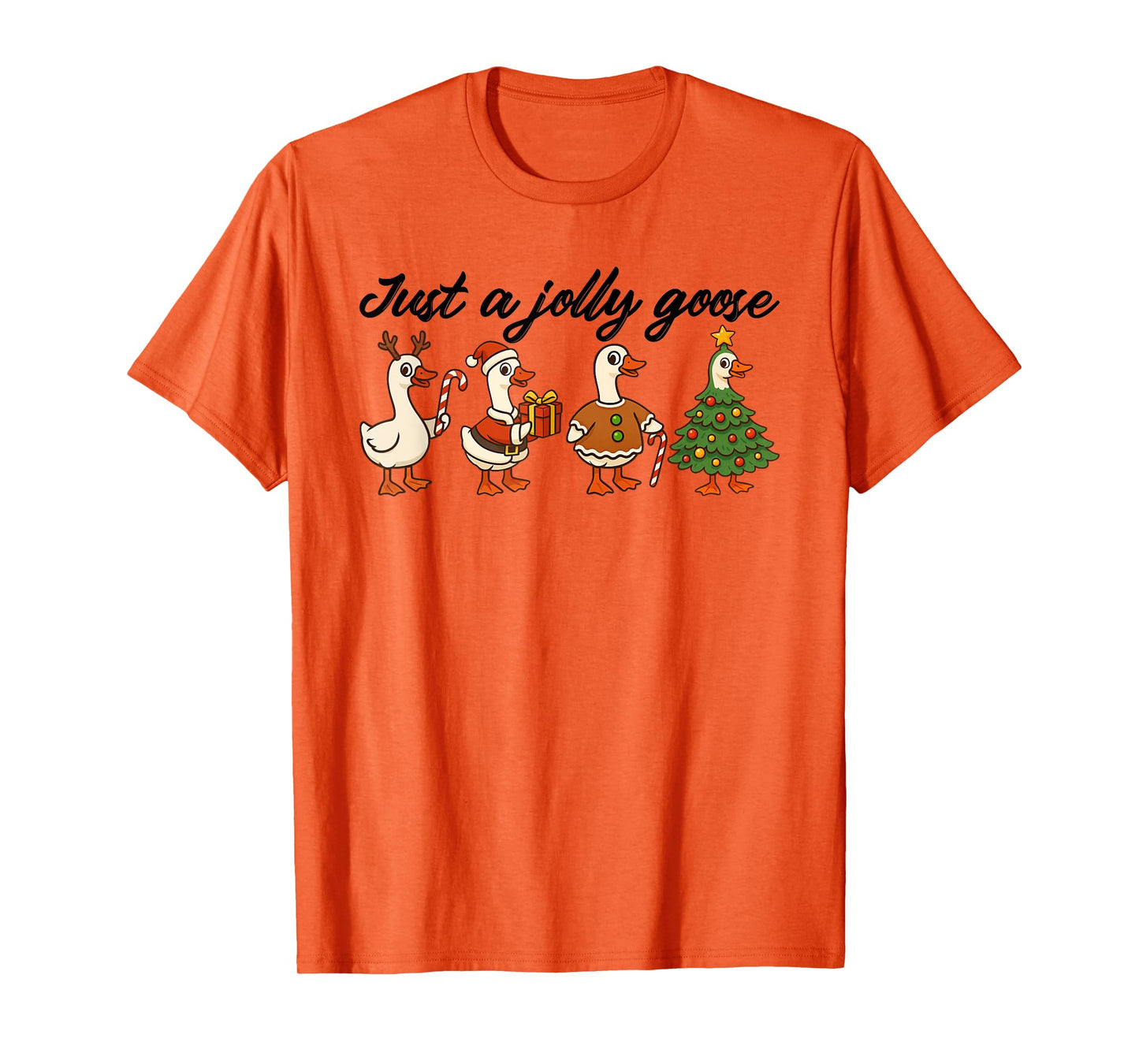 Funny Just A Jolly Goose Christmas Goose Duck Lover Pajama T-Shirt