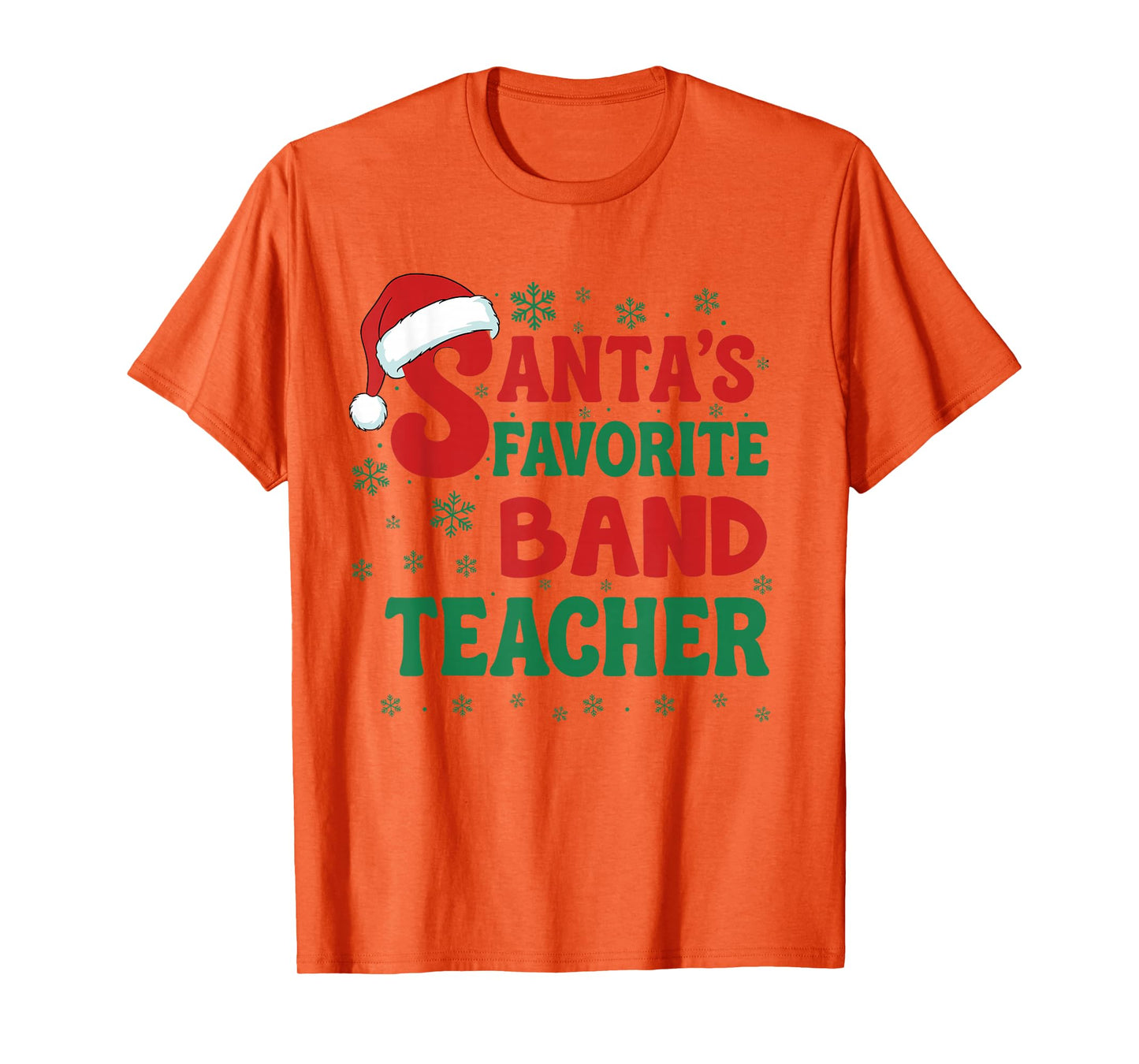 Santa's Favorite Band Teacher Christmas Holiday Pajama T-Shirt