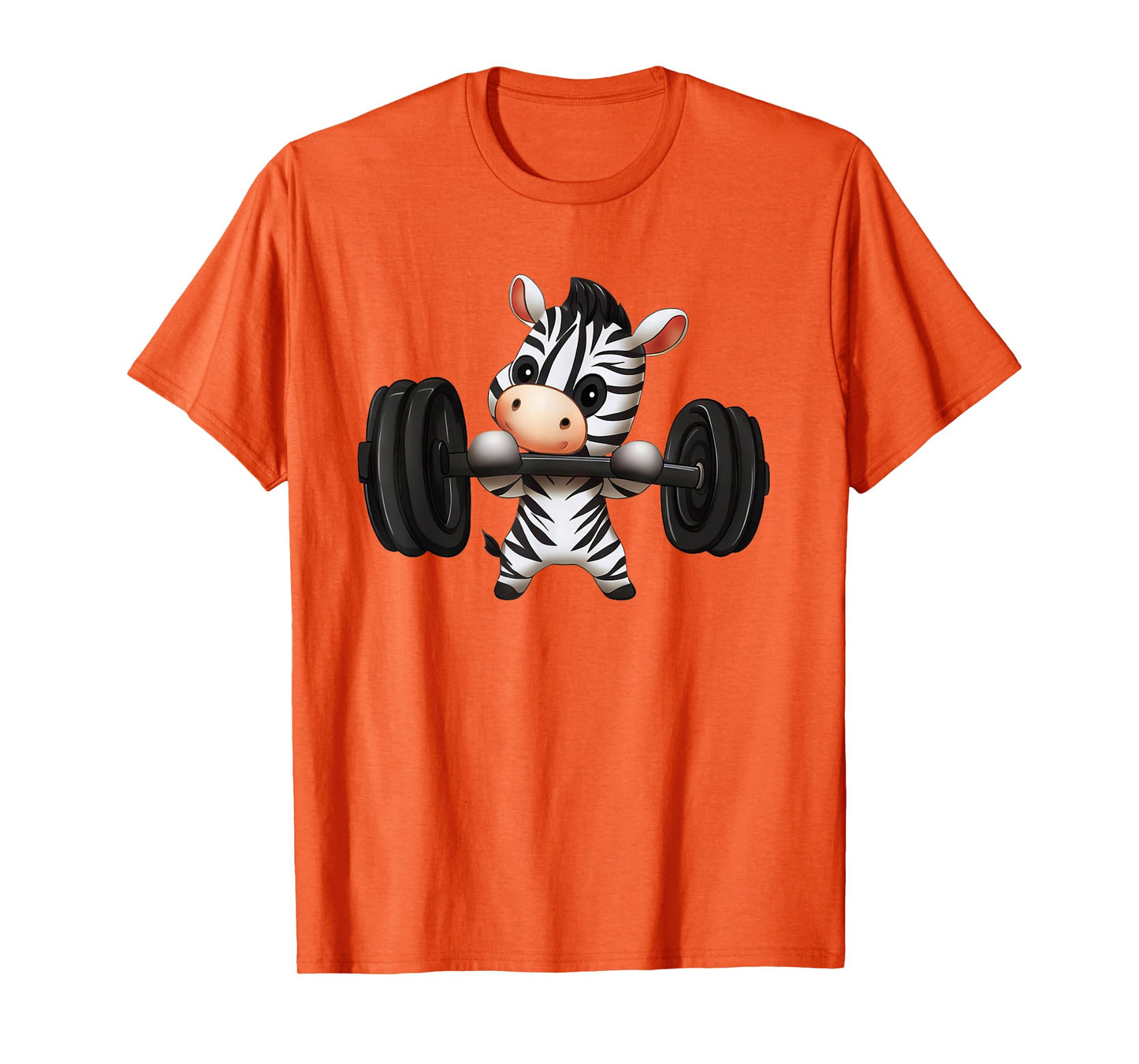 Zebra Barbell Workout Fitness Safari Design T-Shirt