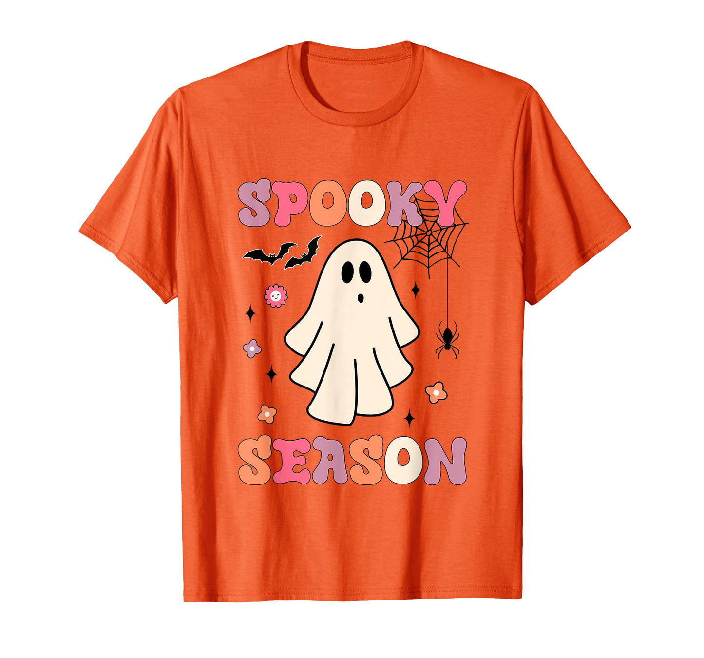 Groovy Vintage Ghost Cute Halloween Spooky Season T-Shirt
