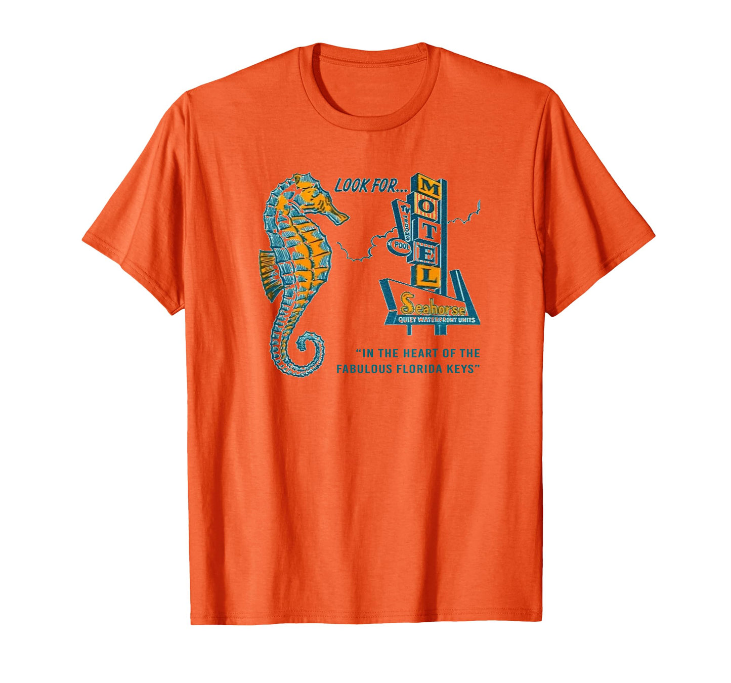 Sea Horse Motel Retro Tropical Ocean Vintage Men's Graphic T-Shirt