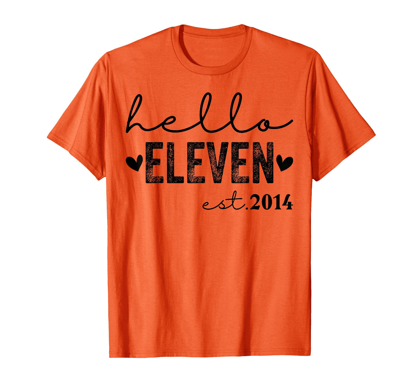 Hello Eleven Est 2014 11 Years Old 11th Birthday Girls Boys T-Shirt