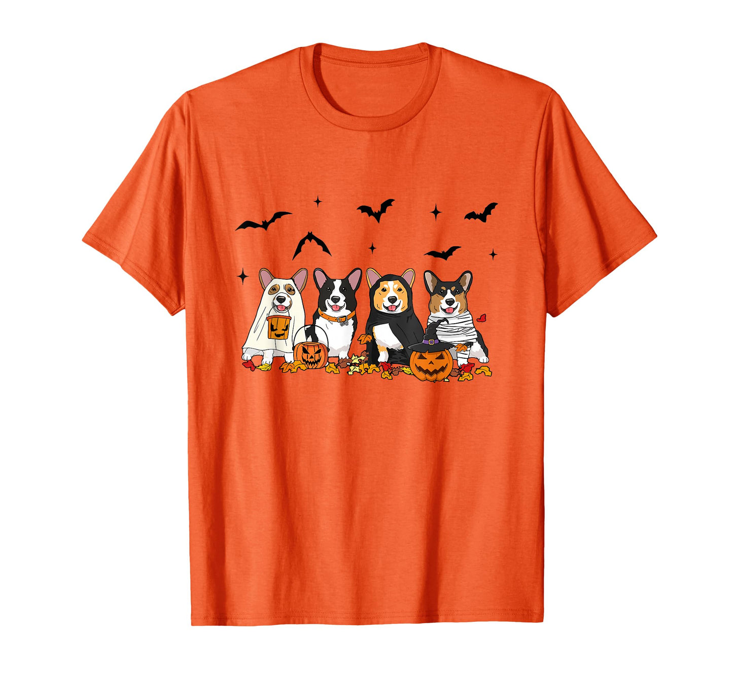 Witch Corgi Halloween Pumpkin Corgi Fall Vibes Corgi Dog Mom T-Shirt