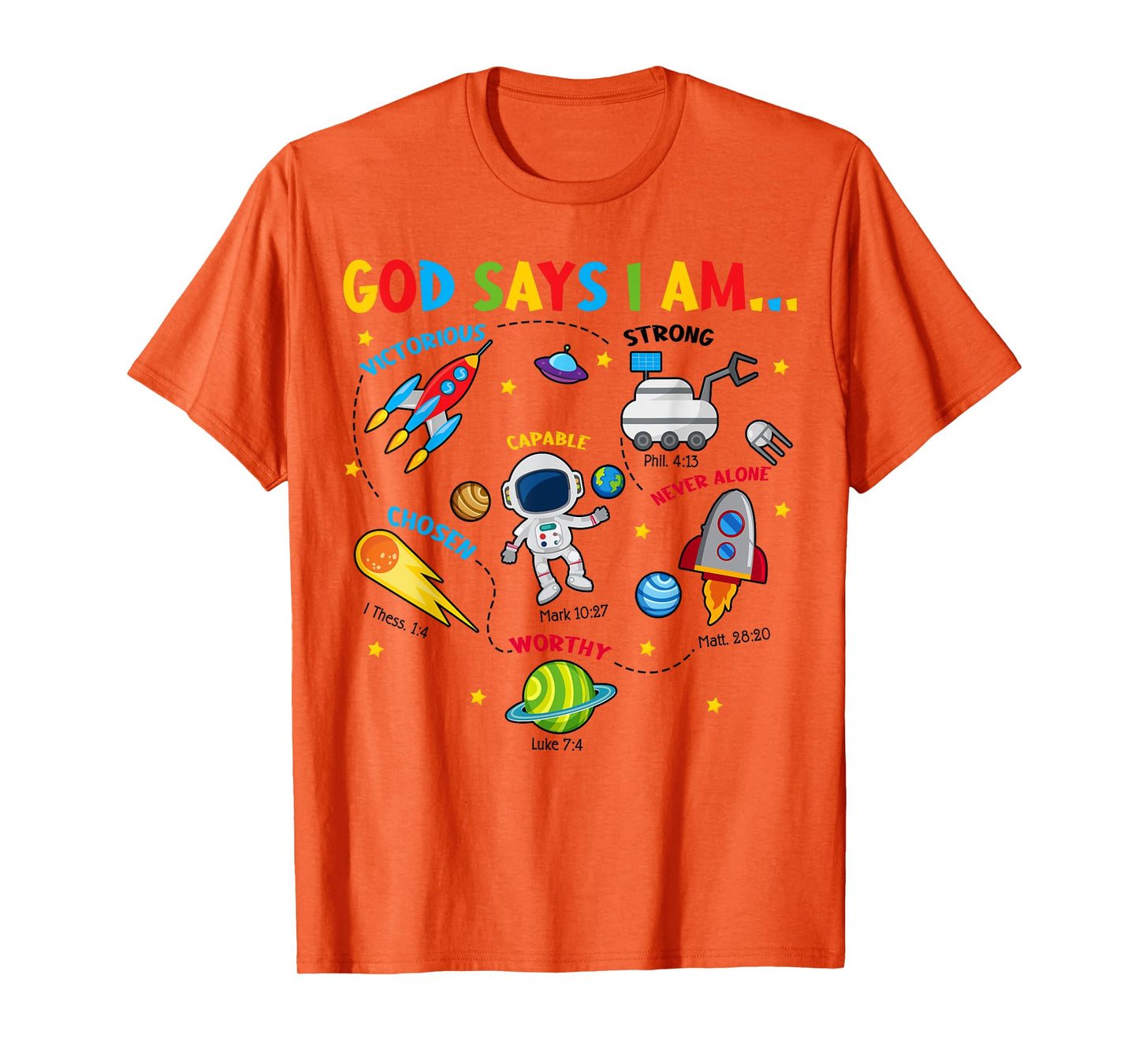 Cute God Says I Am Outer Space Christian Jesus Boy Toddler T-Shirt