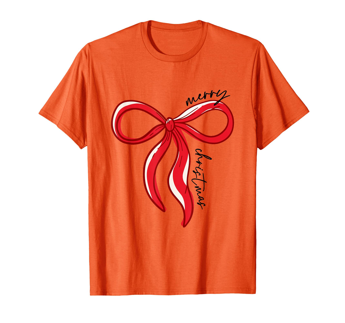 Merry Christmas Bow Red Santa Xmas Coquette Aesthetic T-Shirt