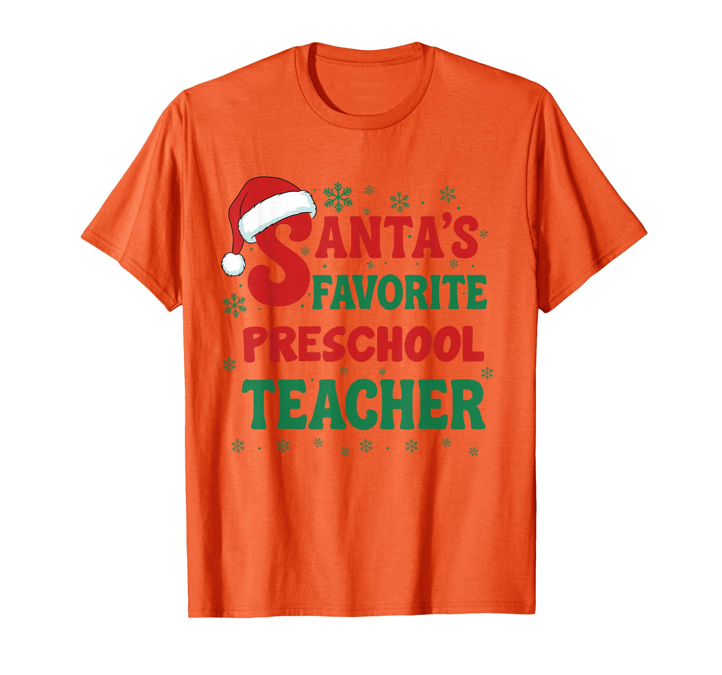 Santa's Favorite Preschool Teacher Christmas Holiday Pajama T-Shirt