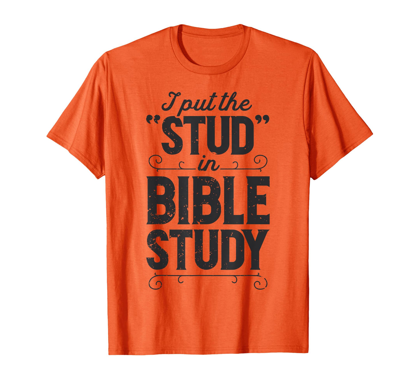 I Put The Stud In Bible Study Christian Men Women Religious T-Shirt