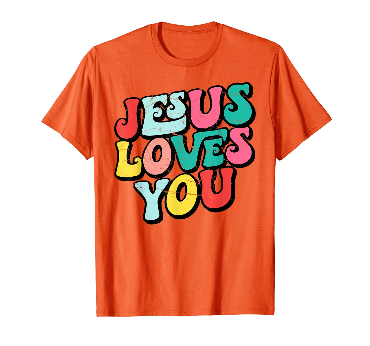 Jesus Loves You Retro Vintage Style Graphic Men Womens T-Shirt