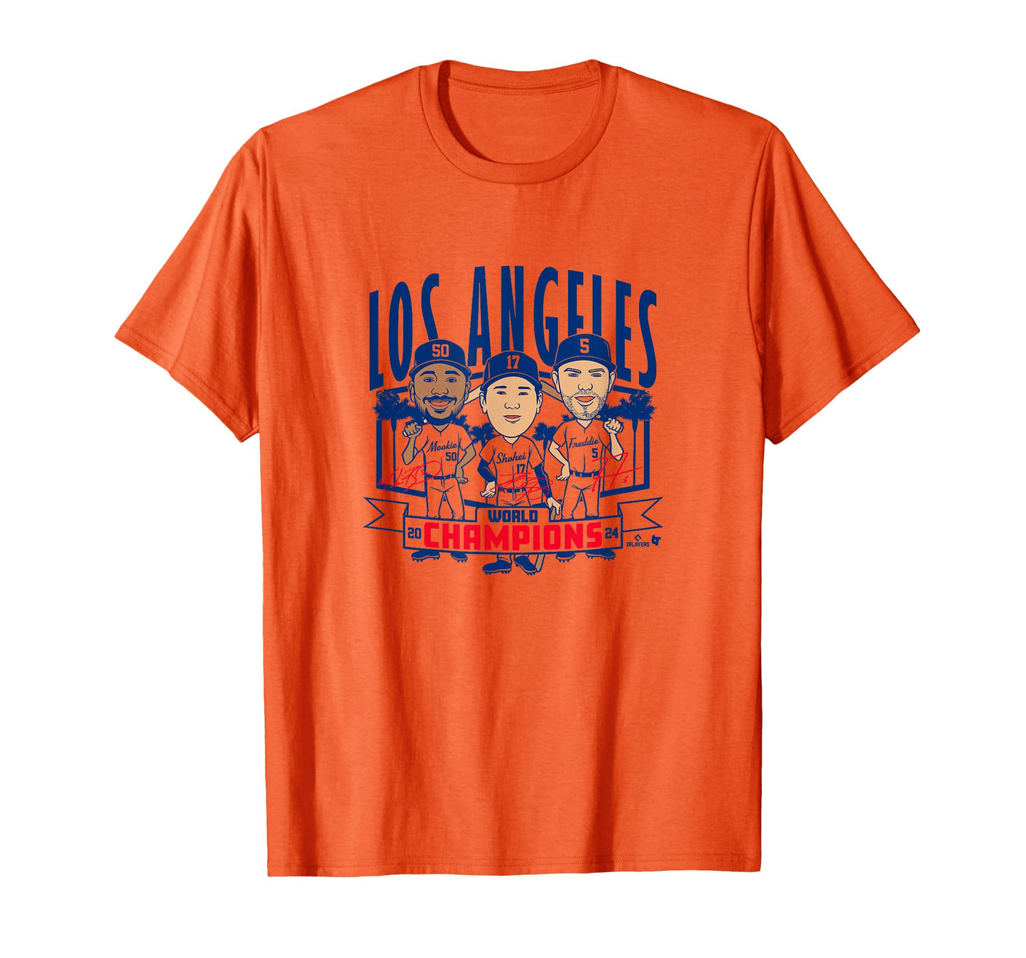 World Champions Caricatures - Los Angeles Baseball T-Shirt