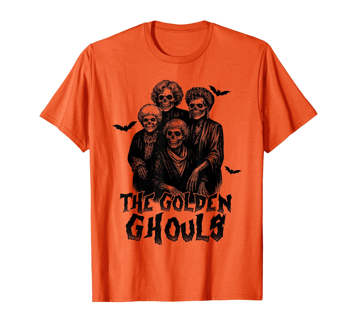 The Golden Ghouls Funny Halloween Skeleton Skull Women's T-Shirt