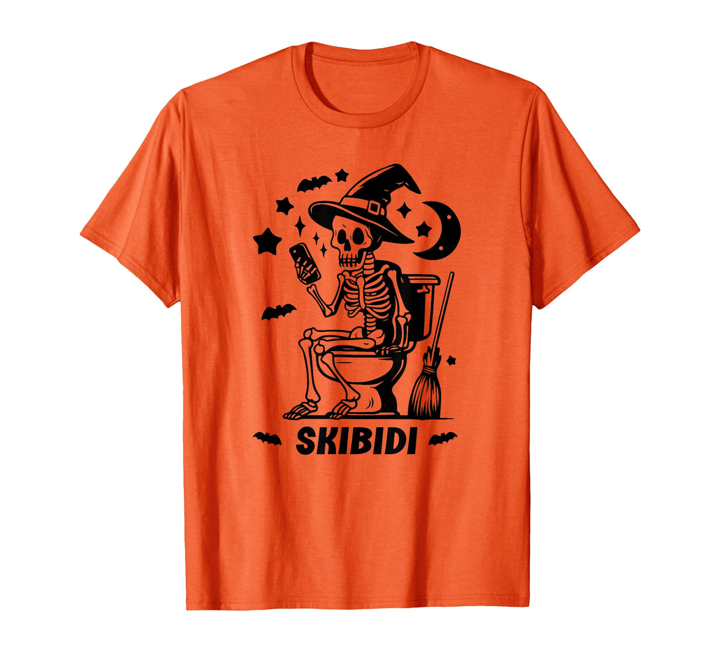 Skeleton Toilet Skibidi Waiting for Halloween Costume Like T-Shirt